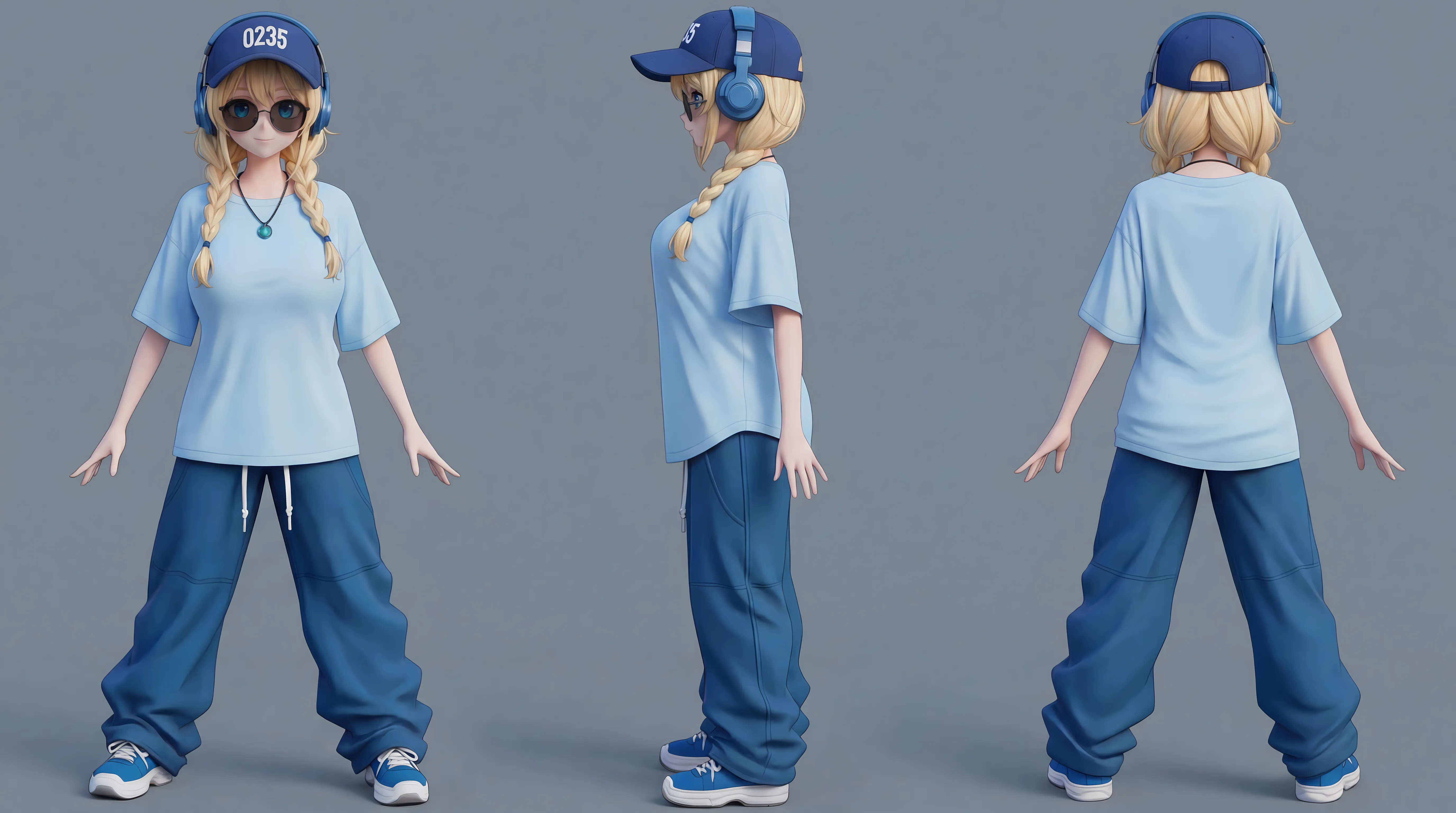 花音・クレア・トンプソン 3Dリファレンス素材